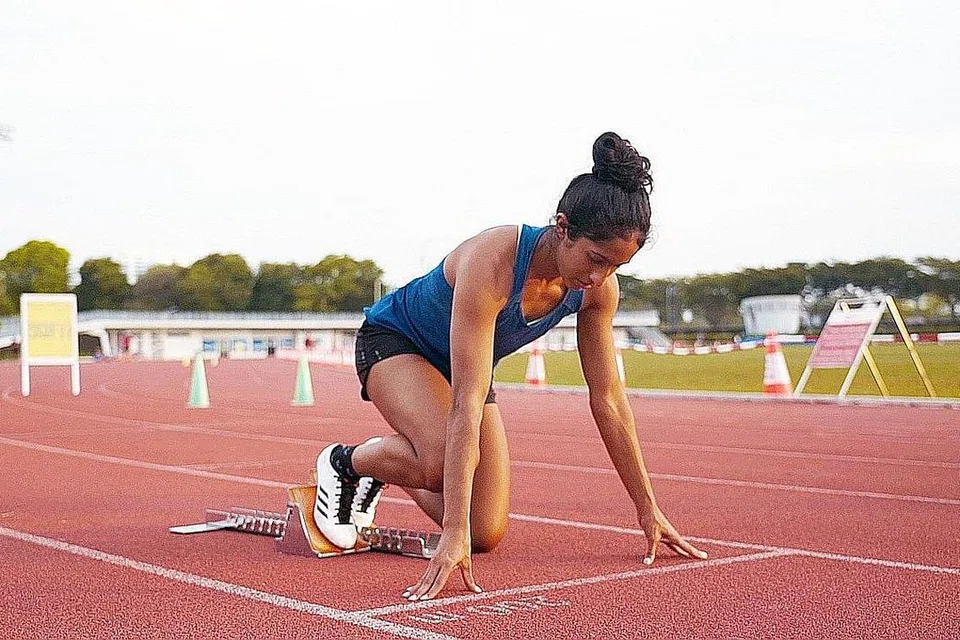 INGIN HARUMKAN NEGARA: Setelah mengharungi detik-detik pahit selama dua tahun, Shanti Pereira bersedia mewakili negara dalam acara larian 100 meter dan 200 meter di Sukan SEA tahun ini. - Foto BH oleh AILEEN TEO