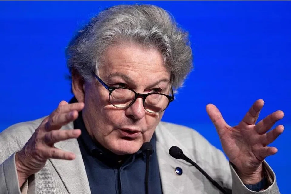 CAPAI KESEIMBANGAN: Encik Thierry Breton, ketua pasaran dalaman, berkata perjanjian itu mencapai keseimbangan antara memupuk inovasi dengan melindungi hak rakyat dan syarikat. 