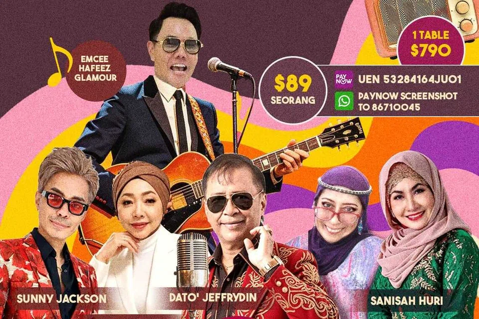 Acara ‘Pop Yeh Yeh Extravaganza’ bakal menghimpunkan penyanyi legenda, Datuk Jeffrydin, bersama barisan artis tempatan termasuk Sunny Jackson, Maria Bachok, June Abdullah dan Sanisah Huri di De Villa Ballroom, Centrium Square, pada 17 Oktober, dari 12 tengah hari hingga 3 petang.