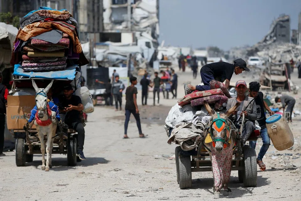 palestin, jaluran gaza, penduduk, pindah, israel, serangan udara 