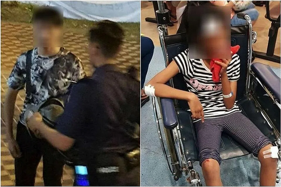 DIBERKAS: Lelaki berusia 24 tahun (kiri) yang menunggang e-skuter didakwa melanggar budak perempuan berusia 11 tahun (gambar kanan) dekat Kelab Masyarakat Pasir Ris East Community Club. - Foto FACEBOOK/ ZAM RIFFZAM