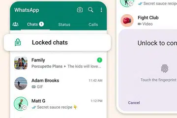 'CHAT LOCK': Pengguna boleh menyembunyikan perbualan dalam fail yang boleh dibuka hanya dengan kata laluan atau biometrik seperti cap jari. - Foto FACEBOOK MARK ZUCKERBERG
