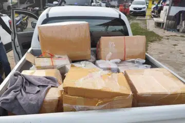 PGA merampas 55.9 kg dadah jenis ganja di pangkalan haram Tok Awang Belulang pagi tadi. 