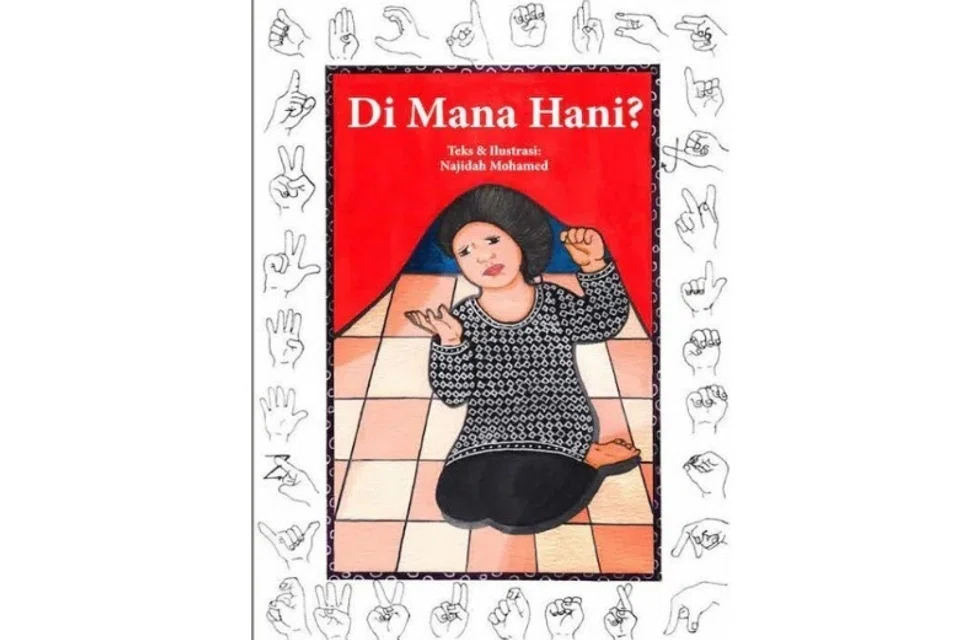 Di Mana Hani?
Nombor Panggilan: J P NAJ

Buku bergambar ini mengisahkan seorang kanak-kanak yang mengalami Sindrom Down. Seperti kanak-kanak lain, Afiyah juga mempunyai perasaan marah, takut dan sayang. Namun, Afiyah sukar meluahkan perasaannya. Keluarga Afiyah sentiasa berusaha untuk memahaminya, kerana mereka sangat menyayanginya.