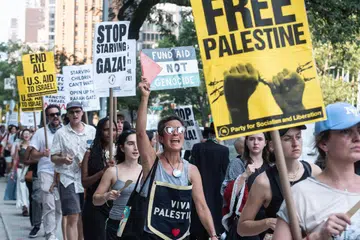 bantahan, palestin, israel, PBB