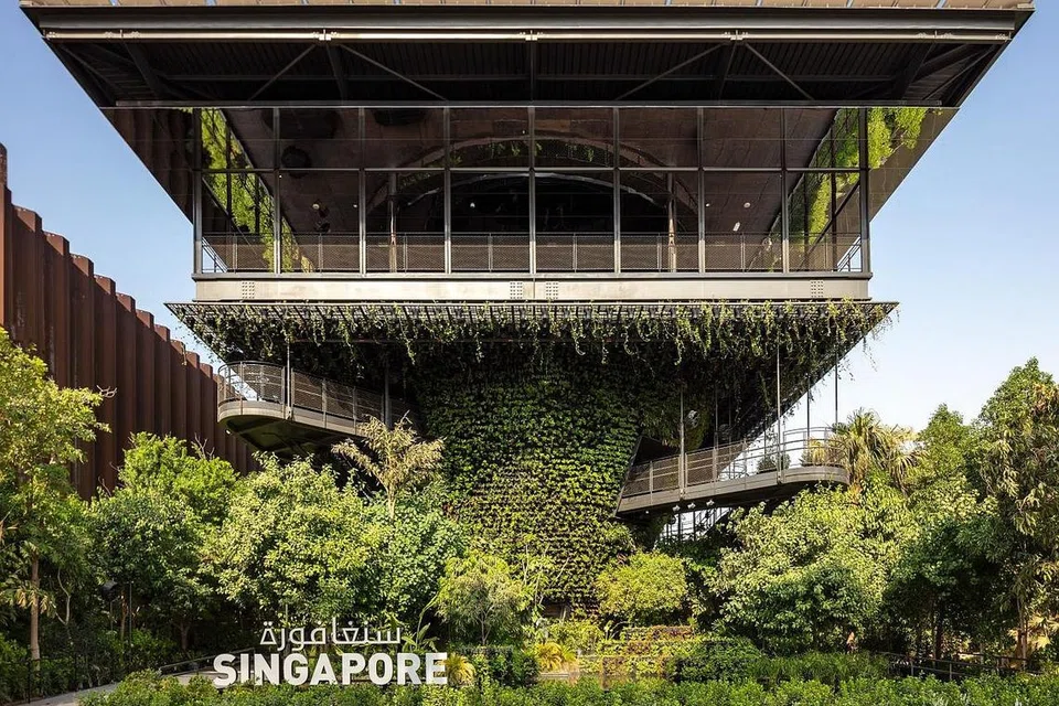 BUKA KEPADA DUNIA: Pavilion Singapura di Expo 2020 Dubai, yang menggabungkan seni bina dan alam semula jadi, akan dibuka kepada awam mulai 1 Oktober. - Foto QUENTIN SIM