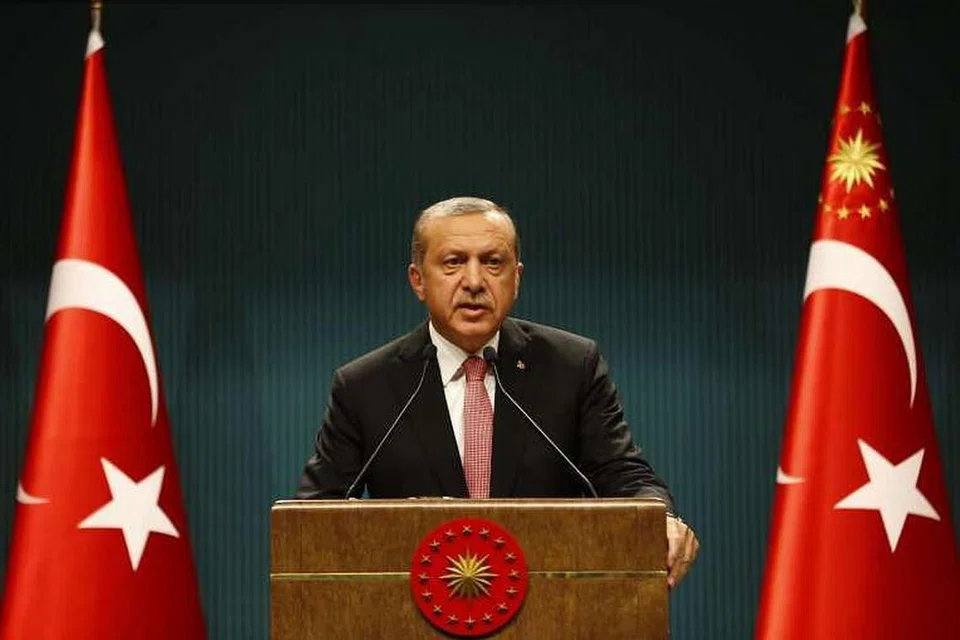 Presiden Turkey, Encik Tayyip Erdogan, pada satu sidang media di Ankara pada 20 Julai. 