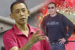 BERUSAHA HIDUPKAN WATAK: Rosyam Nor (kanan) memegang watak sebagai bekas bintang badminton Malaysia, Misbun Sidek (kiri) dalam filem 'Lee Chong Wei'. - Foto NST