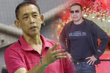 BERUSAHA HIDUPKAN WATAK: Rosyam Nor (kanan) memegang watak sebagai bekas bintang badminton Malaysia, Misbun Sidek (kiri) dalam filem 'Lee Chong Wei'. - Foto NST