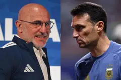 Jurulatih Sepanyol, Luis de la Fuente (kiri), akan berdepan bekas pelajarnya, jurulatih Argentina, Lionel Scaloni, dalam perlawanan akhir Piala Dunia pada 19 Julai.
