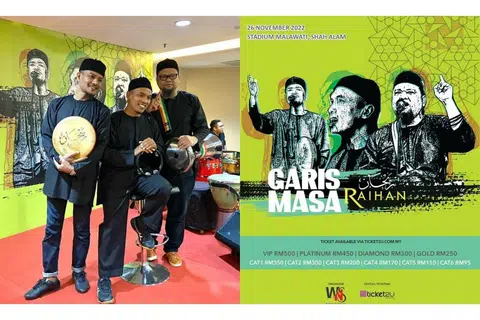 BAKALTEMU PEMINAT: Raihan bakal adakan Konsert Garis Masa di Stadium Malawati, Shah Alam pada 26 November ini. - Foto XTRA.COM.MY BY TV3