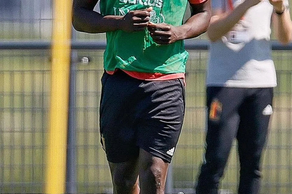 KEKAL DI INTER: Lukaku dalam satu sesi latihan di Tubize, Belgium pada 1 Jun, sebagai sebahagian persiapan pasukan Belgium bagi Euro 2020. - Foto AFP