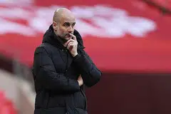 YAKIN JUARA SUDAH DALAM GENGGAMAN: Kemenangan City di Aston Villa memberinya kelebihan 11 mata ke atas Manchester United, dan pengurus City Pep Guardiola berkata pasukannya kini begitu hampir menjadi juara Liga Perdana. - Foto-foto EPA-EFE