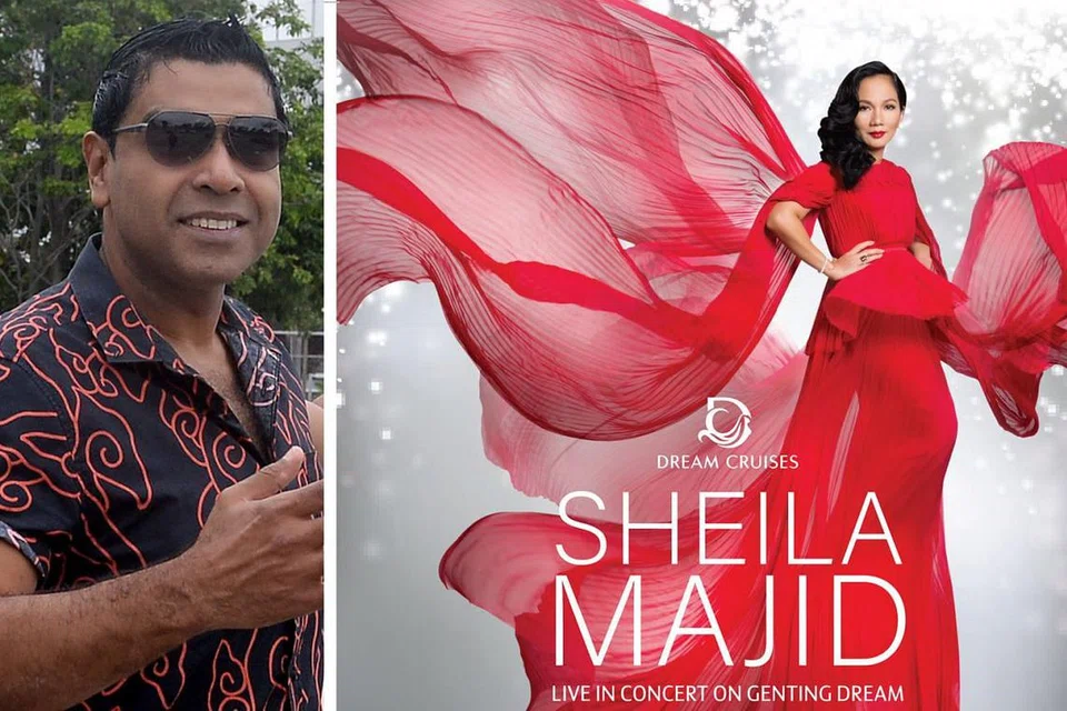 IKUTI KONSERT SHEILA MAJID SAMBIL BELAYAR: Peluang ikuti pelayaran di atas kapal pesiaran mewah 'Genting Dream' bersama penyanyi terkenal Sheila Majid (kanan). Bagi mereka yang membeli pakej dari Orange Travel, mereka akan mendapat pakej tiga hari dua malam ke Batam secara percuma, kata ketua CEO syarikat itu, Encik Syah Ibrahim (kiri). - Foto-foto fail