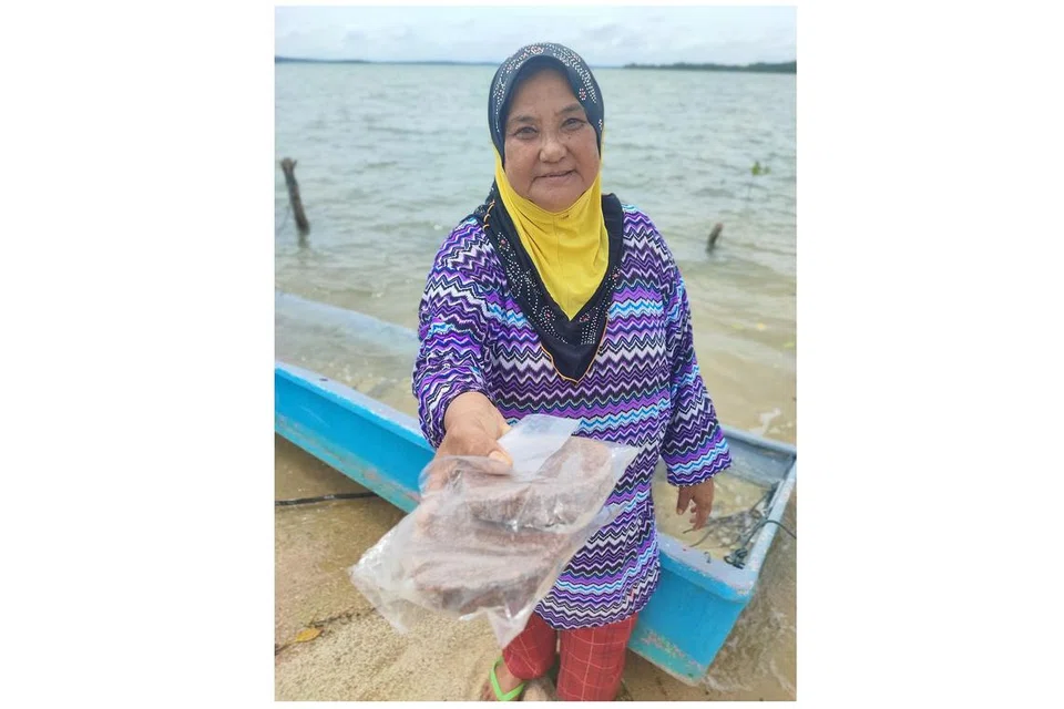 CARI SUMBER REZEKI LAIN: Cik Kintan yang menangkap ikan sebagai sumber pendapatannya.