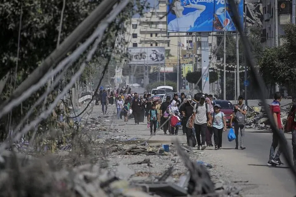 NOTIS 24 JAM: Lebih sejuta penduduk utara Gaza pada Jumaat menerima notis 24 jam dari Israel untuk melarikan diri ke selatan.