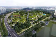 HAB BERSEPADU: Bukit Canberra akan memaparkan kemudahan seperti kolam renang dan pusat penjaja makanan.