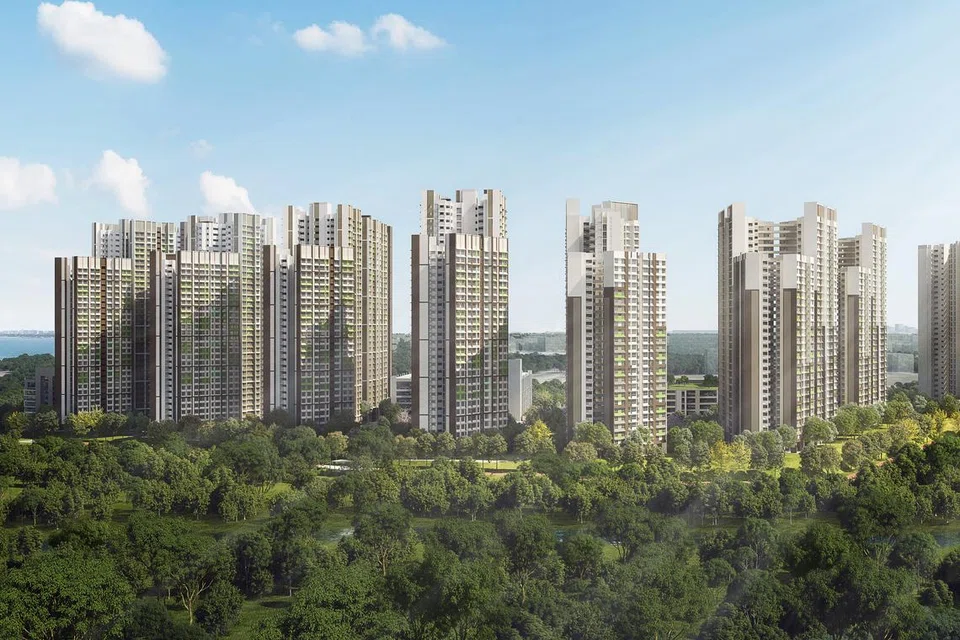 Lakaran Artis Woodlands North Coast, dengan penduduk bakal menikmati pemandangan indah Admiralty Park dan Woodlands Waterfront serta kawasan menghijau sekelilingnya.