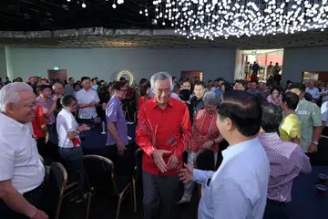HARGAI SUMBANGAN GENERASI MERDEKA: Encik Lee di satu majlis penghargaan yang dihadir sekitar 200 anggota Generasi Merdeka di Taman Di Pesisiran pada 2 Februari 2019.