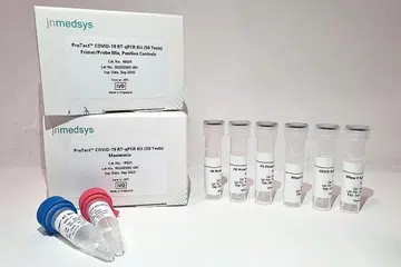 CONTOH KIT: Inilah contoh kit ujian ProTect Covid-19 bagi mengenal pasti bahan genetik virus itu. - Foto NMEDSYS 