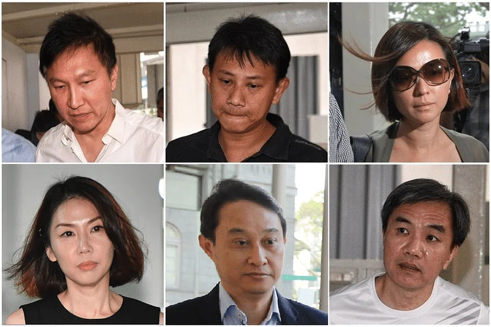 DISABIT KESALAHAN PECAH AMANAH: Keenam-enam pemimpin Gereja City Harvest telah disabit kesalahan pecah amanah pada 2015. (Mengikut putaran jam, dari gambar atas, paling kiri) Kong Hee, Tan Ye Peng, Serina Wee, John Lam, Chew Eng Han and Sharon Tan. -Foto FAIL ST. 
