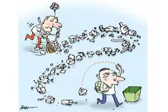 CABARAN UTAMA: Ujian pertama bagi rakyat Singapura atasi adalah untuk berhenti membuang sampah sembarangan. - Grafik BH oleh MANNY FRANCISCO