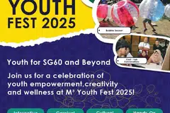 Poster M^3 mengenai Pesta Belia M^3 pada hari Sabtu, 12 Julai.
