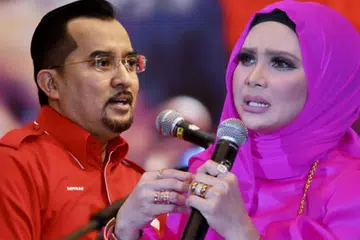 Pengerusi Majlis Amanah Rakyat (Mara), Datuk Dr Asyraf Wajdi Dusuki (kiri), dan pelakon Rozita Che Wan atau lebih dikenali sebagai Che Ta (kanan).