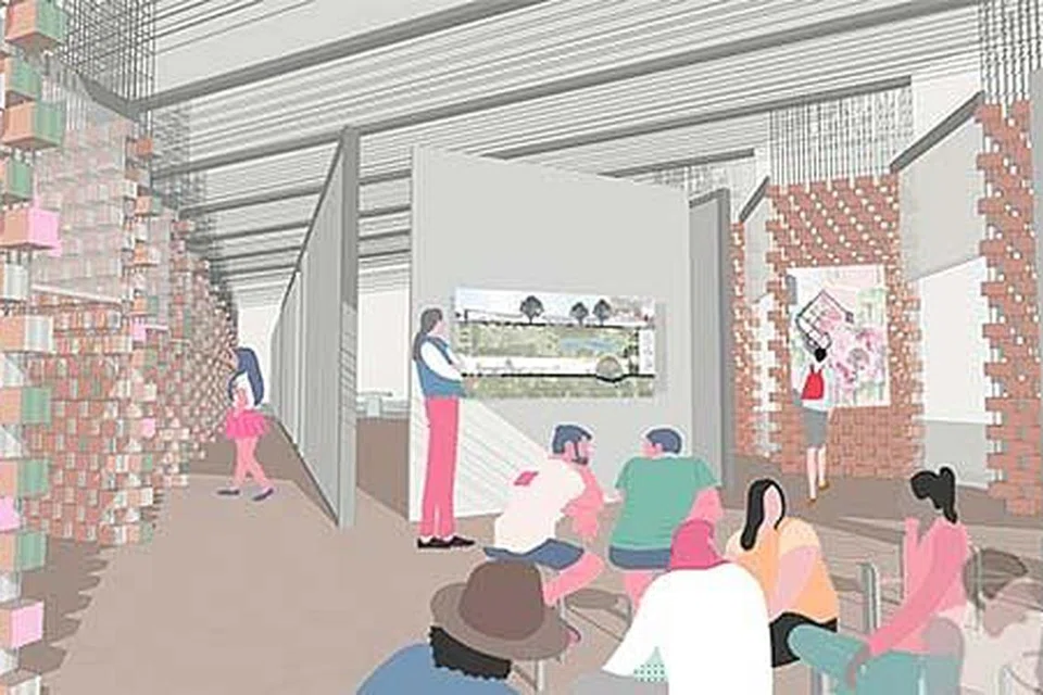 ARCHIFEST 2018: Reka bentuk pavilion bagi Archifest tahun ini yang dibentangkan syarikat seni bina setempat, Kite Studio Architecture, milik jurubina dan hos terkenal Singapura, Encik Khairudin Saharom.
