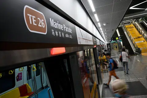 Stesen Marine Parade merupakan salah satu daripada tujuh stesen baru di sepanjang Tahap Empat Laluan Thomson-East Coast (TEL4). Stesen lain termasuk Tanjong Rhu, Katong Park, Tanjong Katong, Marine Terrace, Siglap dan Bayshore.