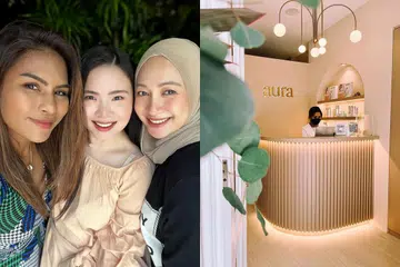 PILIH HAJI LANE: Aura Beauty & Wellness, yang dimiliki bersama (gambar kiri, dari kiri) Cik Tasneem Noor, Cik Cassandra Tan dan Cik Rozza Ramli, antara perniagaan yang baru masuk ke Haji Lane. - Foto AURA BEAUTY AND WELLNESS 