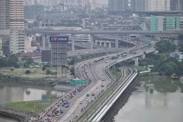 trafik, koswe, woodlands, tuas, sesak, cuti sekolah 