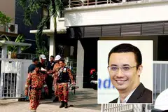 TIADA TANGKAPAN TERBARU: Unit Forensik Bomba menjalankan siasatan di kediaman Allahyarham Nazrin di Mutiara Damansara Jun lalu. Ketua Polis Selangor, Datuk Mazlan Mansor, menafikan maklumat tular di media sosial kononnya dua anak tiri Nazrin turut ditahan polis. - Foto fail