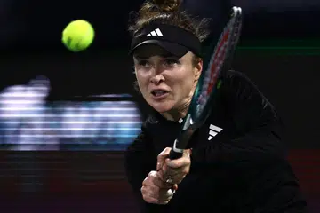 Pemain tenis Ukraine, Elina Svitolina, semasa beraksi di Kejohanan Tenis Dubai pada 21 Februari.