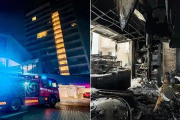 kebakaran, kovan regency, hospital