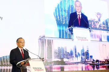 TEROKA PELUANG: Menteri Perdagangan dan Perusahaan, Encik Gan Kim Yong, mengalu-alukan syarikat Afrika meneroka dan mengembangkan perniagaan mereka ke Singapura dan Asia Tenggara. Beliau juga menggalak syarikat tempatan meneroka peluang di Afrika.