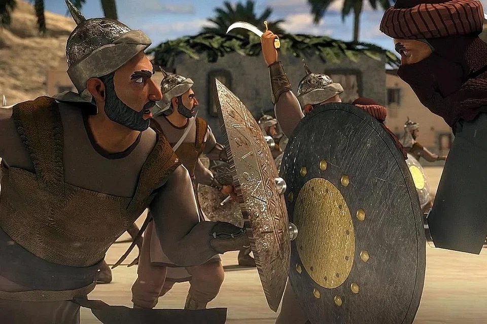 SEMANGAT JUANGAN: 'Habibullah' merakam perjalanan hidup Rasulullah 'saw' dengan sisipan babak pertempuran Badar yang menggambarkan semangat juang umat ketika itu. - Foto NURFLIX