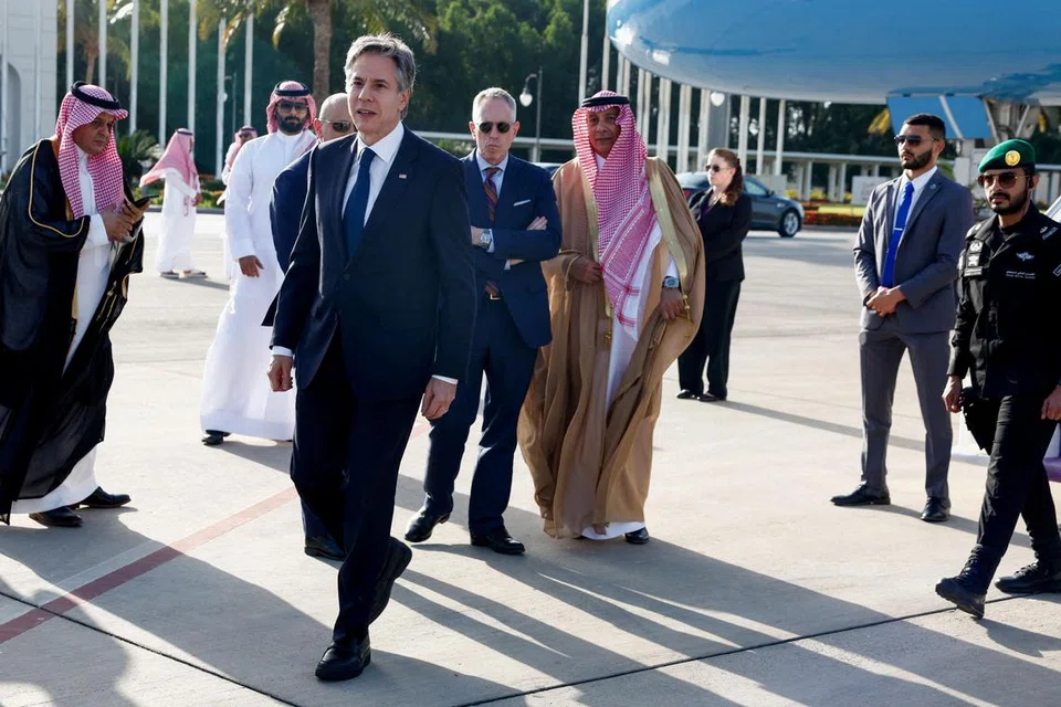 Setiausaha Negara Amerika Syarikat, Encik Antony Blinken, disambut sejurus tiba di Jeddah, bagi lawatan ke Arab Saudi pada 20 Mac.