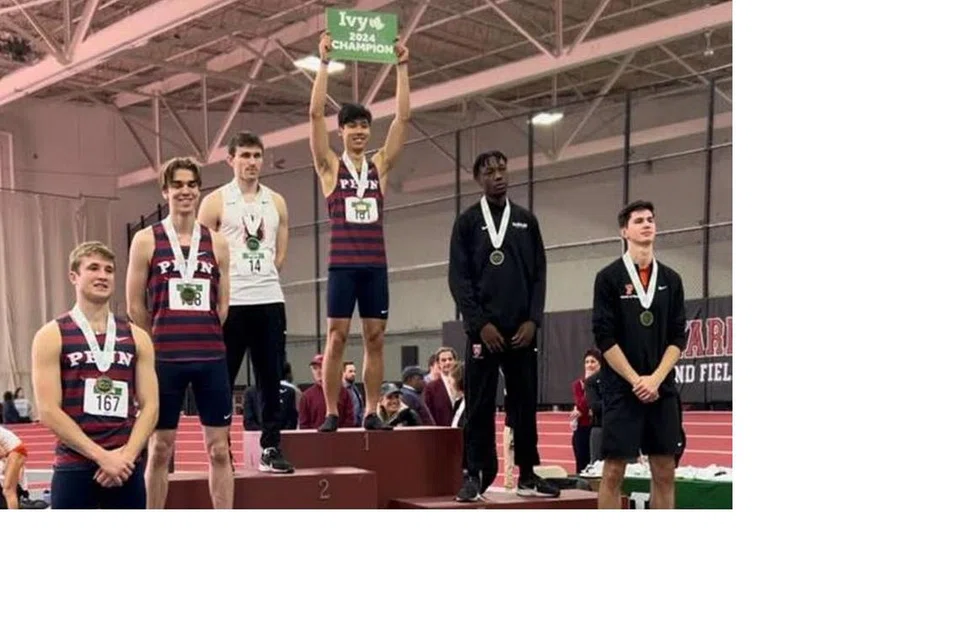 Atlet lompat tinggi Singapura, Kampton Kam, memenangi Kejohanan Liga Ivy pada 25 Februari. 