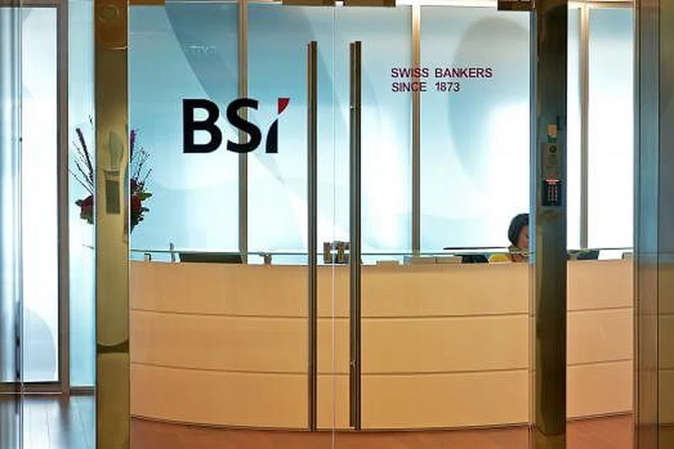 Pejabat bank Swiss, BSI, di Singapura di Suntec City. Gambar ST 