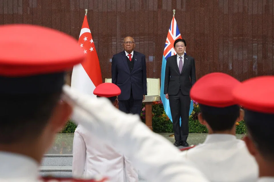 Sitiveni Rabuka, Fiji PM, PM Lawrence Wong