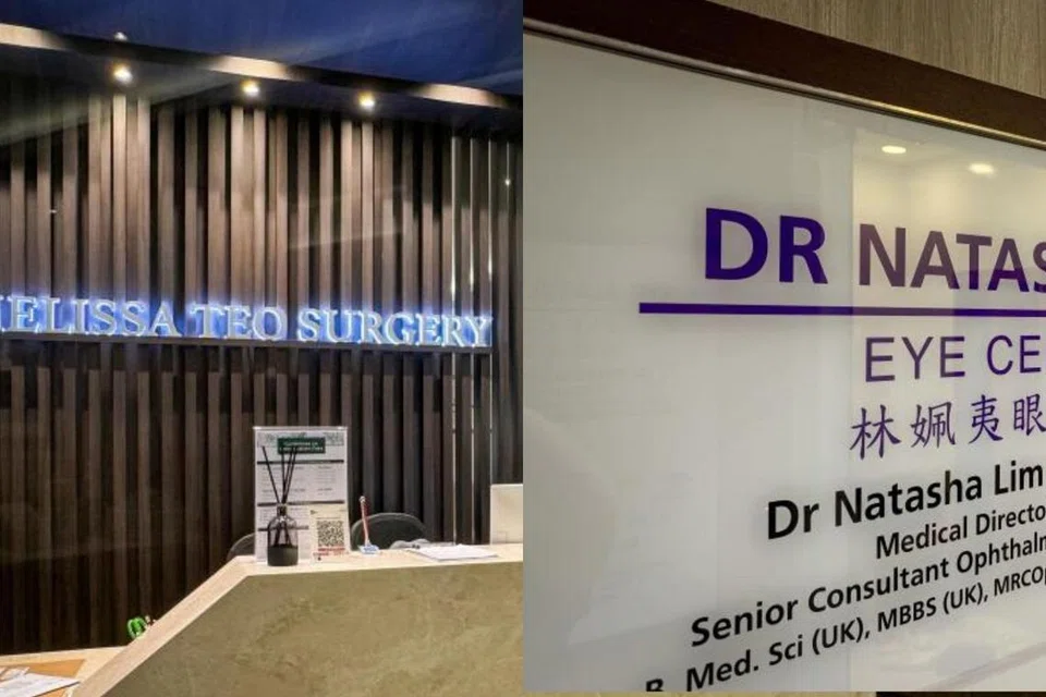 Dua doktor yang menghadapi penggantungan akreditasi ialah  Dr Teo Ching Ching Melissa dari klinik Melissa Teo Surgery dan Dr Lim Pei Yee Natasha dari Pusat Mata Natasha Lim.