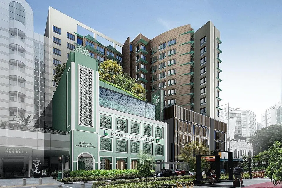 TERSERGAM INDAH APABILA SIAP KELAK: Masjid Bencoolen ini akan menjadi lebih luas dan selesa bagi jemaah. - Foto WAREES INVESTMENTS