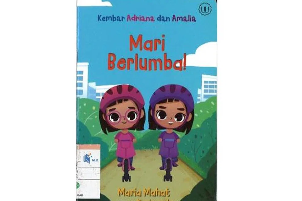 Mari Berlumba!
Nombor Panggilan: J SING MAR

Pasangan adik-beradik kembar, Adriana dan Amalia, mendapat basikal baru daripada Ayah dan Ibu. Mereka kemudian berlumba basikal. Siapakah yang akan memenangi perlumbaan itu?