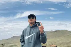 Encik Azizi Syafiq di padang rumput Mongolia.