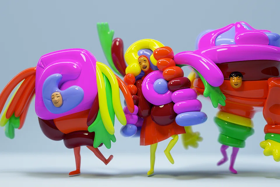 PERARAKAN BUAT SI CILIK: Perarakan watak-watak comel yang membayangkan Fort Canning Rise sebagai lautan luas akan menghiburkan ramai kanak-kanak.