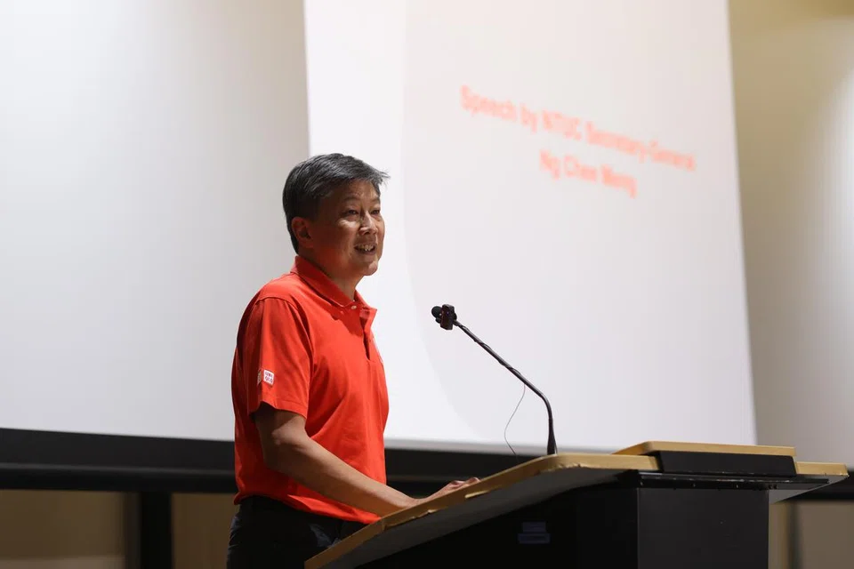 Setiausaha Agung Kongres Kesatuan Sekerja Kebangsaan (NTUC), Encik Ng Chee Meng, di acara Siri Bimbingan Kerjaya Institut Pekerjaan dan Daya Kerja (e2i) Kongres Kesatuan Sekerja Kebangsaan (NTUC) pada 27 Ogos.