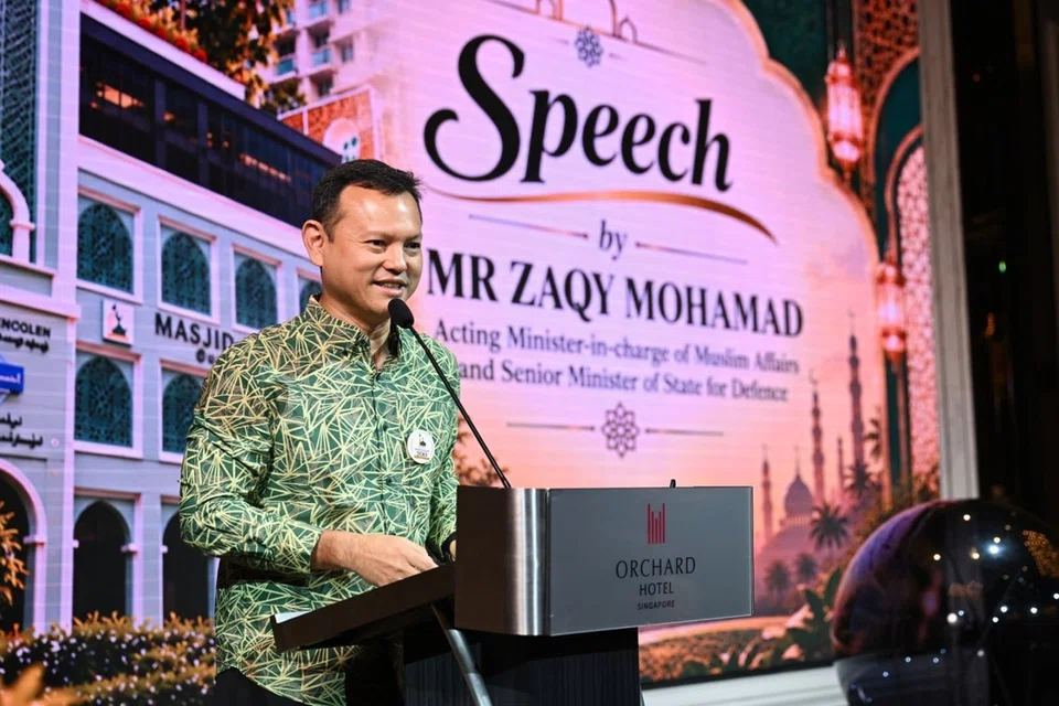 Pemangku Menteri Bertanggungjawab bagi Ehwal Masyarakat Islam, Encik Zaqy Mohamad berucap di Majlis Sambutan Ulang Tahun ke-200 Masjid Bencoolen yang diadakan di Orchard Hotel pada 18 Oktober.