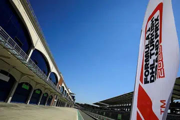 SIAP BAGI PERLUMBAAN: Pemandangan di Intercity Istanbul Park, yang sedang siap untuk menjadi litar perlumbaan Formula 1 Turkey bulan depan. Pemandu Red Bull Sebastian Vettel menang F1 Turkey semasa ia kali terakhir diadakan di negara itu pada 2011. - Foto-foto REUTERS, fail