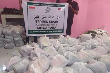 SIAP UNTUK DIAGIH: Sumbangan orang ramai yang dikendalikan oleh Al-Imtaq. - Foto Al-Imtaq International & Service